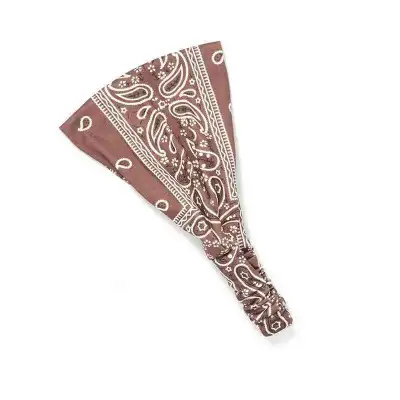Ethnic Cashew Pattern Elastic Yoga Fitness Sports Wide Headband