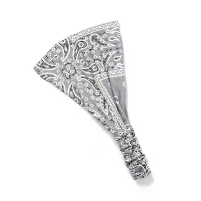 Ethnic Cashew Pattern Elastic Yoga Fitness Sports Wide Headband