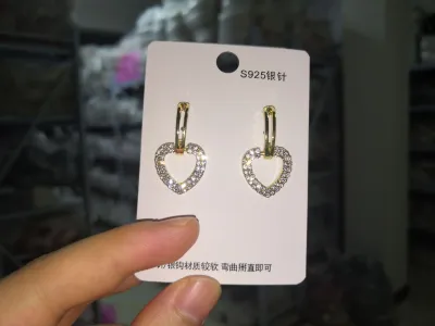 Elegant Simple Geometric Rhinestone Alloy Stud Earrings for Women