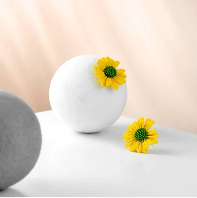 Cute Daisy Shape Stud Earrings for Women Alloy Silver Needle