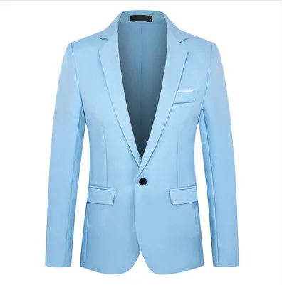 Men Plus Size Casual Long Sleeve Solid Color Pocket Design Suit Coat