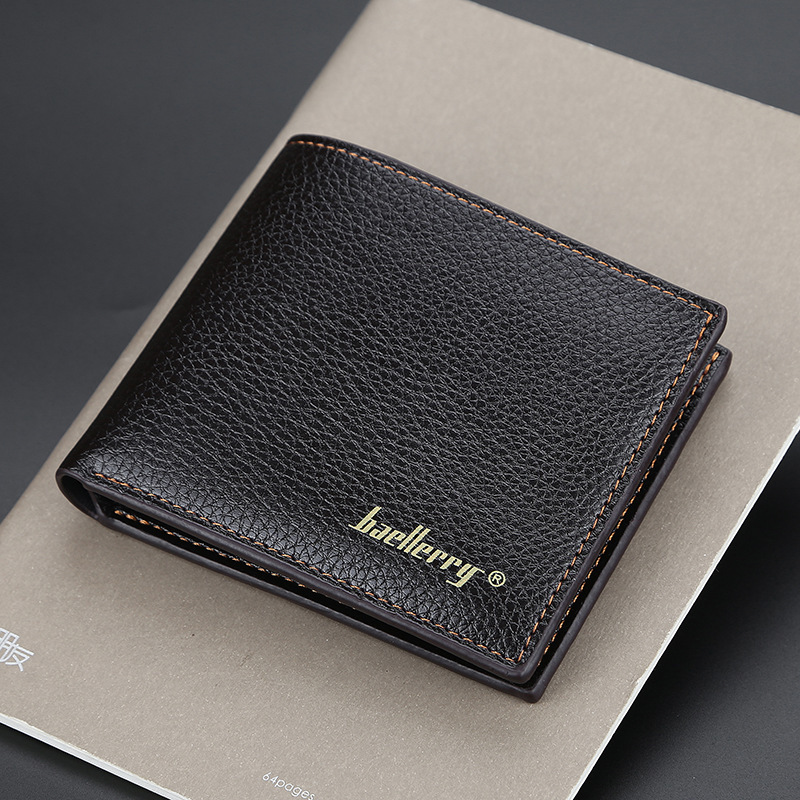 Wholesale Men Wallet Soft Leather Lychee Pattern Wallet