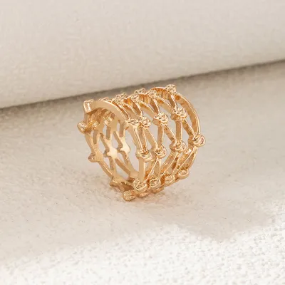 Exaggerated Creative Hollow Design Alloy Ring