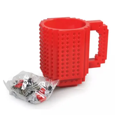Creative Building Block Shape Mug Cup 300mL ABS Novelty Coffee Cup
