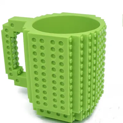 Creative Building Block Shape Mug Cup 300mL ABS Novelty Coffee Cup