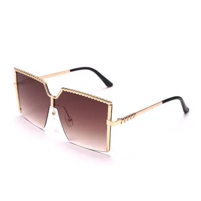 Unisex Fashion Personality Square Metal Frame Sunglasses