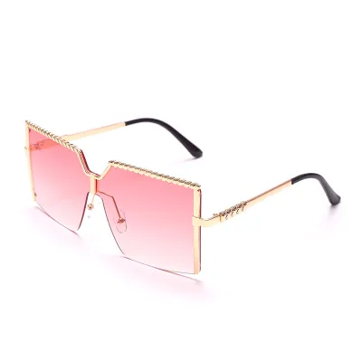 Unisex Fashion Personality Square Metal Frame Sunglasses