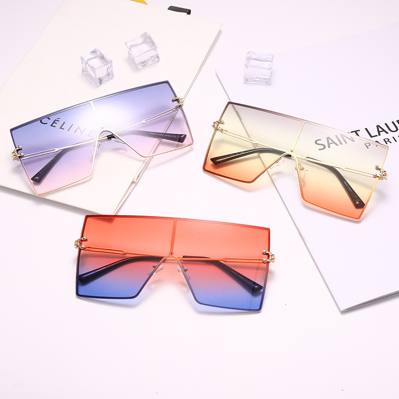 Wholesale Unisex Chic One-Piece Big Frame Sunglasses