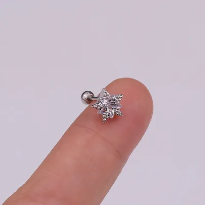 Creative Simple Geometric Zircon Decorative Piercing Jewelry