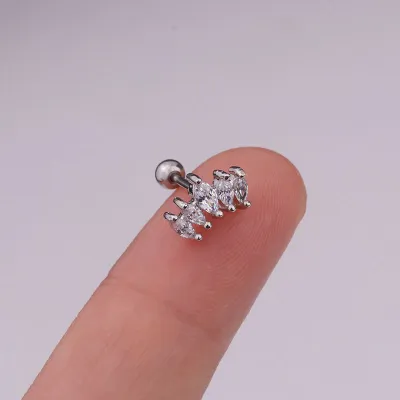 Creative Simple Geometric Zircon Decorative Piercing Jewelry