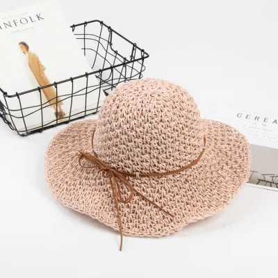 Women Casual Summer Sun Straw Dome Hat