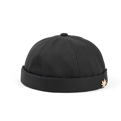 Unisex Spring Casual Maple Leaf Decoration Cotton Dome Hat