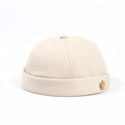 Unisex Spring Casual Maple Leaf Decoration Cotton Dome Hat