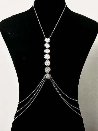 Sexy Vintage Cross Wafer Decorative Alloy Body Chain