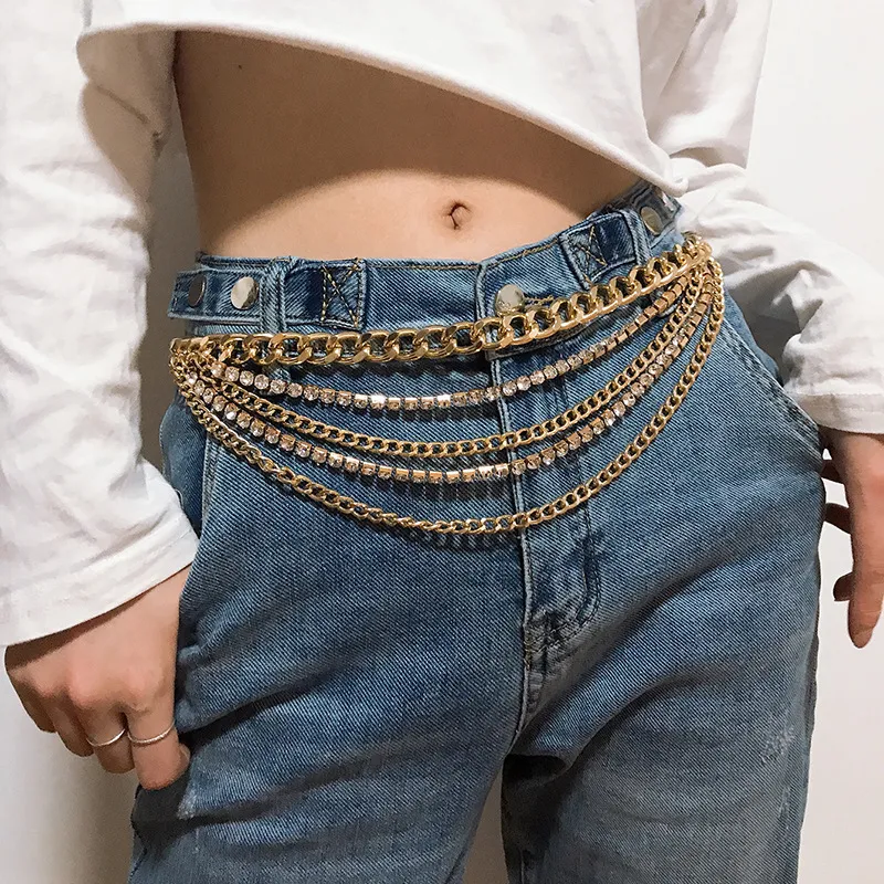 Women's Chic All-Match Layered Metal Dress Chain Belt