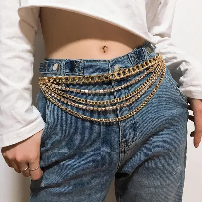 Women's Chic All-Match Layered Metal Dress Chain Belt