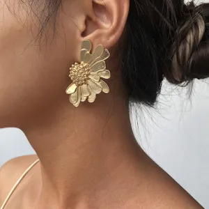 Exaggerated Creative Irregular Shape Alloy Stud Earrings for Women