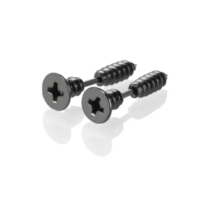Creative Hip Hop Screw Shape Stainless Steel Unisex Cross Piercing Jewelry