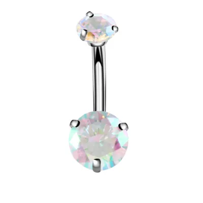 Simple Geometric Design Zircon Decorative Stainless Steel Unisex Constellation Piercing Jewelry