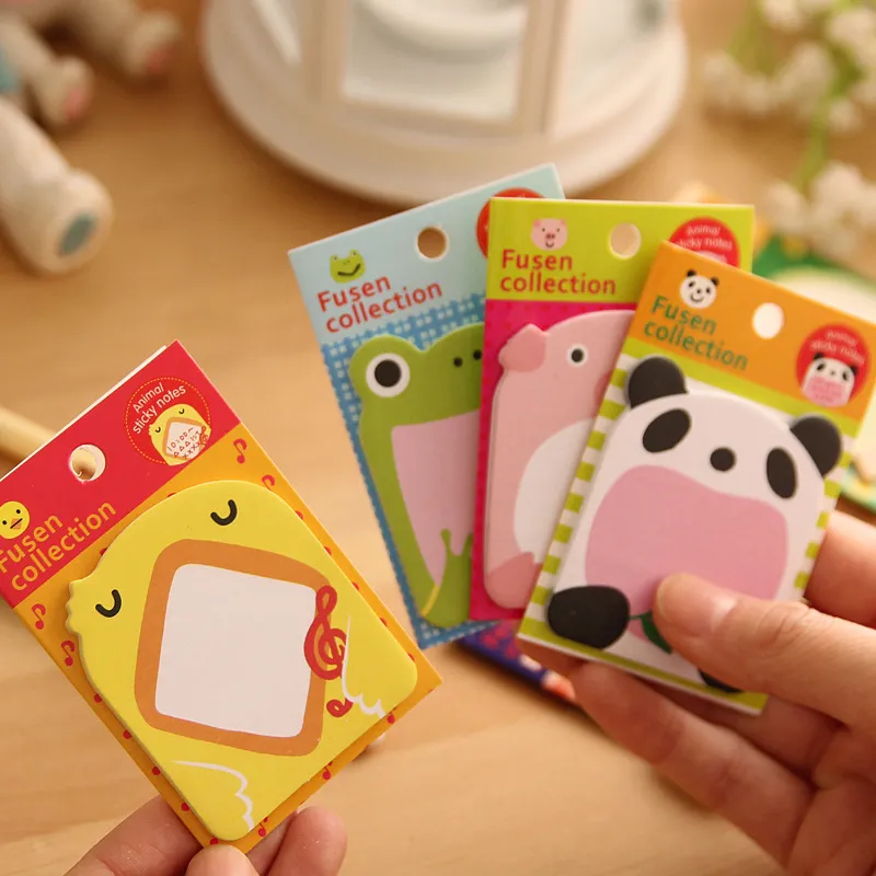 Creative Student Stationery Cute Animal Shape Stickers Memo Pad