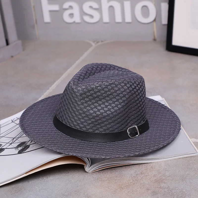 Men Summer Casual Hollow Out Design Breathable Sun Hat