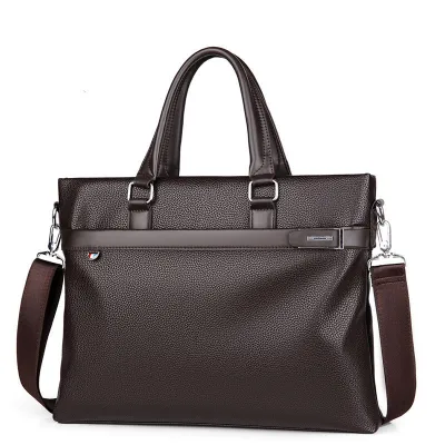 Men Classic Business Soft PU Leather Laptop Briefcase 15 Inch