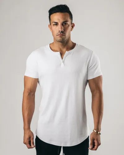 Men Basic Short Sleeve Solid Color Cotton Polo T-Shirt