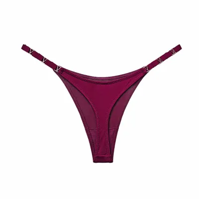 3 Pcs/Set Women Sexy Low Waist Color Blocking T-back Panties