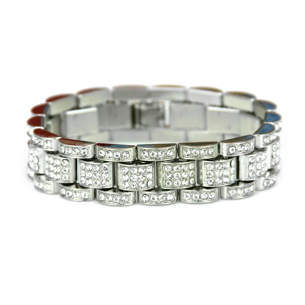 注目 Hot Wholesale Sale Bracelet Alloy Plated Fashion Men Hip-hop 特撮