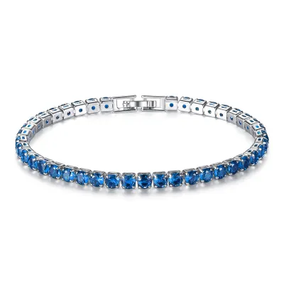 Wholesale Women's Single Layer Top Grade Zircon Copper Bracelet Geometric
