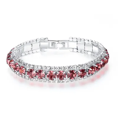 Colored Zircon Top Grade Alloy Women's Geometric Bangle Bracelet
