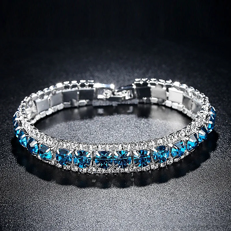 Colored Zircon Top Grade Alloy Women's Geometric Bangle Bracelet