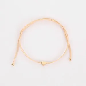 Simple Slim Cord Heart Design Adjustable Men Women Bracelet