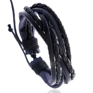 Multilayer Leather Braided Men Simple Adjustable Bracelet
