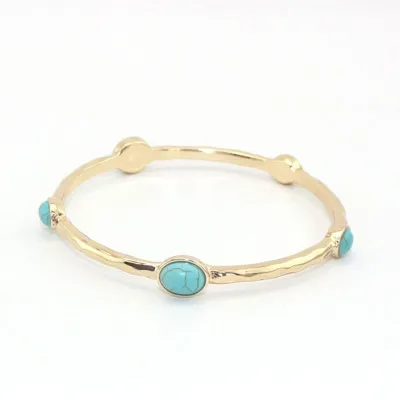 Fashion Multicolor Natural Stone Decor Unique Women Bangle