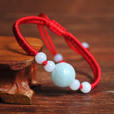 Handmade Ethnic Luck Red Rope Design Adjustable Bracelet