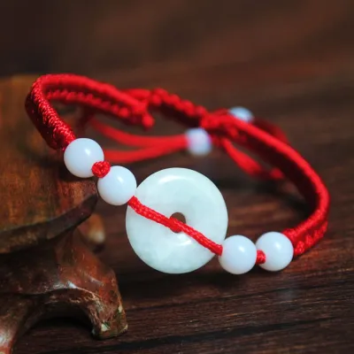 Handmade Ethnic Luck Red Rope Design Adjustable Bracelet