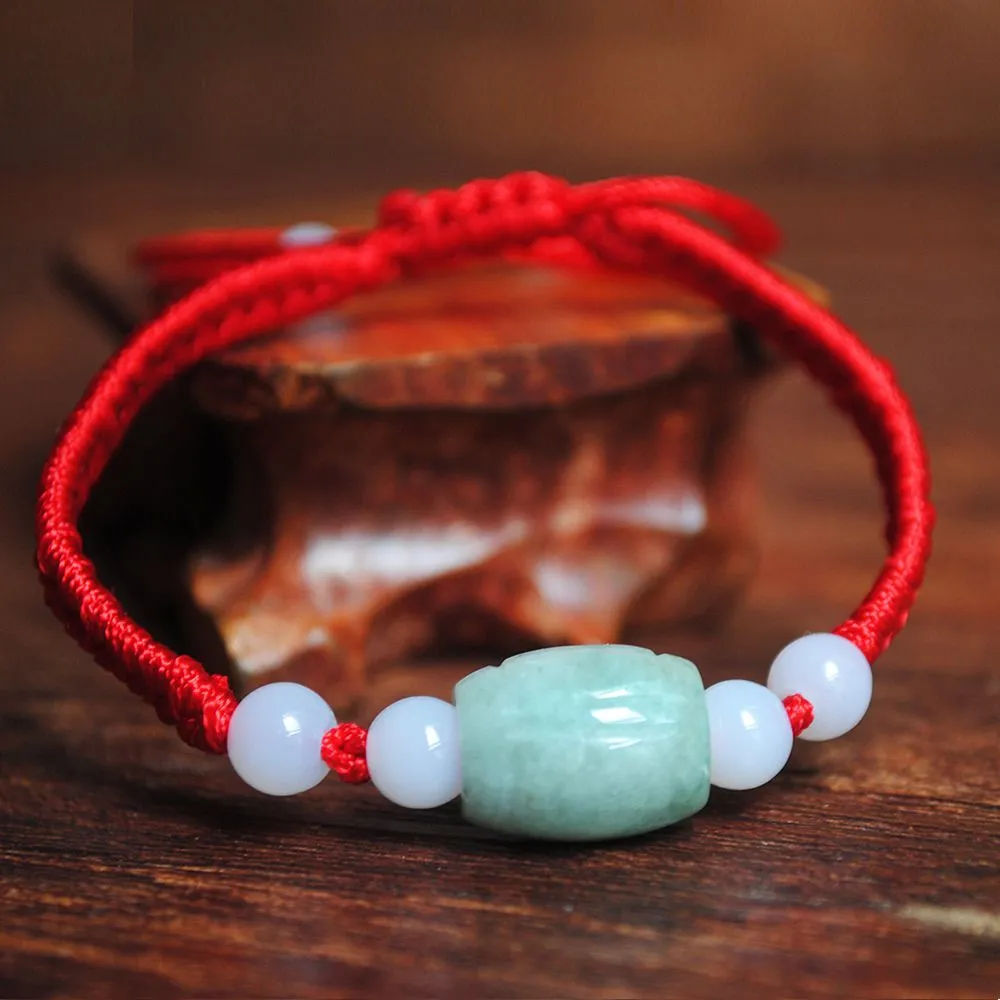 Handmade Ethnic Luck Red Rope Design Adjustable Bracelet
