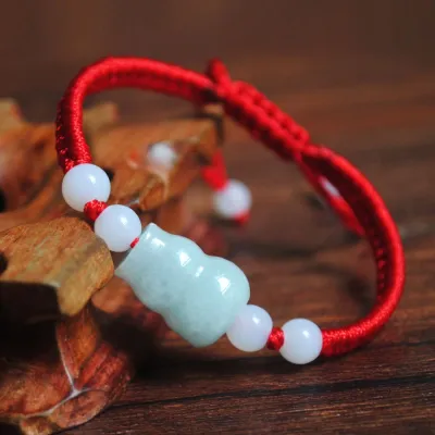 Handmade Ethnic Luck Red Rope Design Adjustable Bracelet