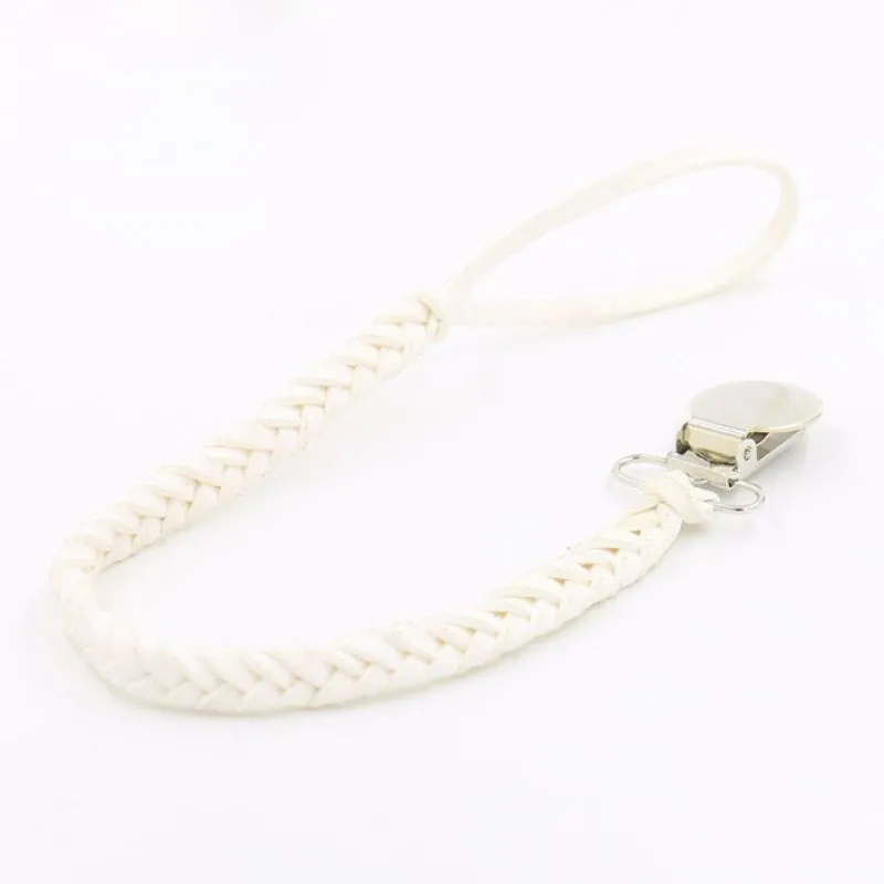 Baby Braided Anti-drop Chain Pacifier Rope Leather Alloy