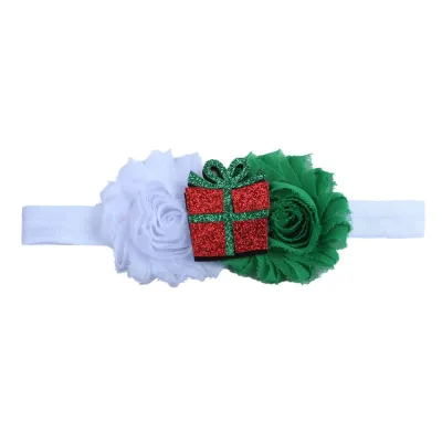 Baby Toddler Color Blocking Flower Christmas Headband for Party
