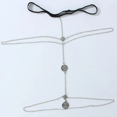 Multilayer Alloy Chain Coin Design Thigh Decoration Body Chain