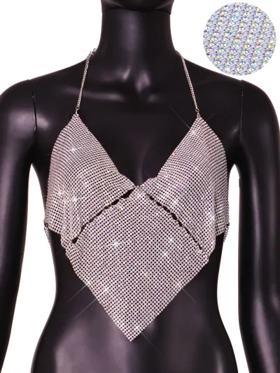 Wholesale Nightclub Triangle Shape Hollow Metal Camis Top