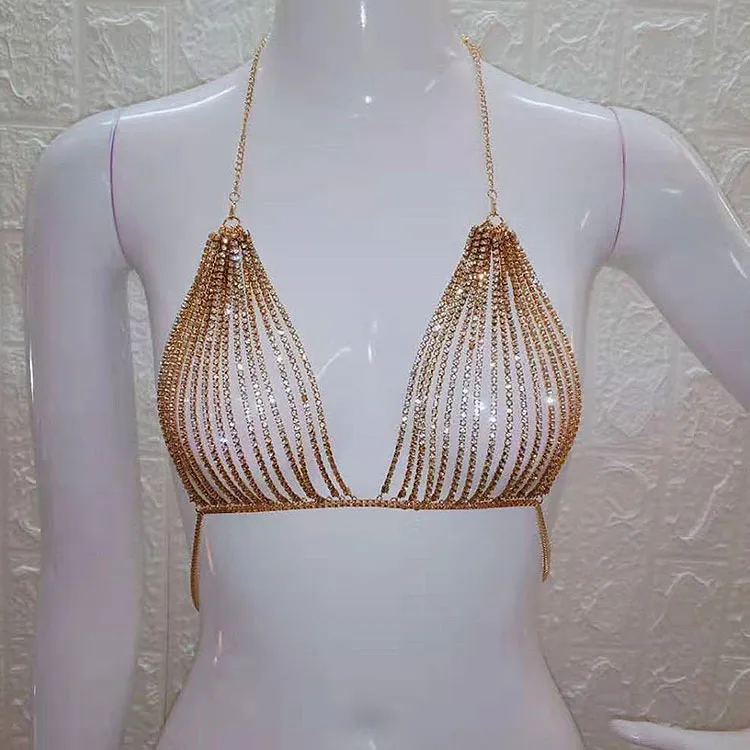 Women Sexy Vintage Pattern Metal Chain Body Jewelry