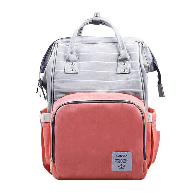 Fashion Patchwork Large Capacity Baby Diaper Bag Polyester