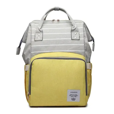 Fashion Patchwork Large Capacity Baby Diaper Bag Polyester