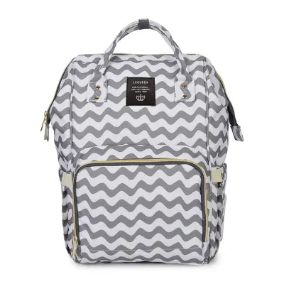 Wave Printed Maternity Waterproof Diaper Bag for Mom - Oxford Cloth Large Capacity Kids Bags