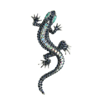 Creative Animal Design Women Unique Rhinestone Alloy Lizard Brooch
