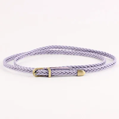 Vintage Style Women Handmade Braided Slim Belt
