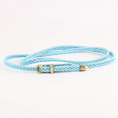 Vintage Style Women Handmade Braided Slim Belt